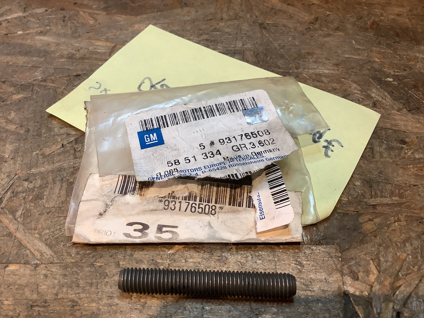 Opel Omega B Stiftschraube Krümmer Original GM NEU