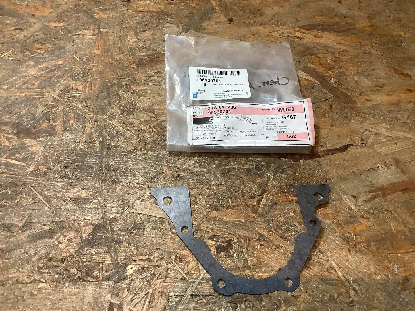 Chevrolet Aveo/ Spark Dichtung, Kurbelgehäuse Original GM NEU
