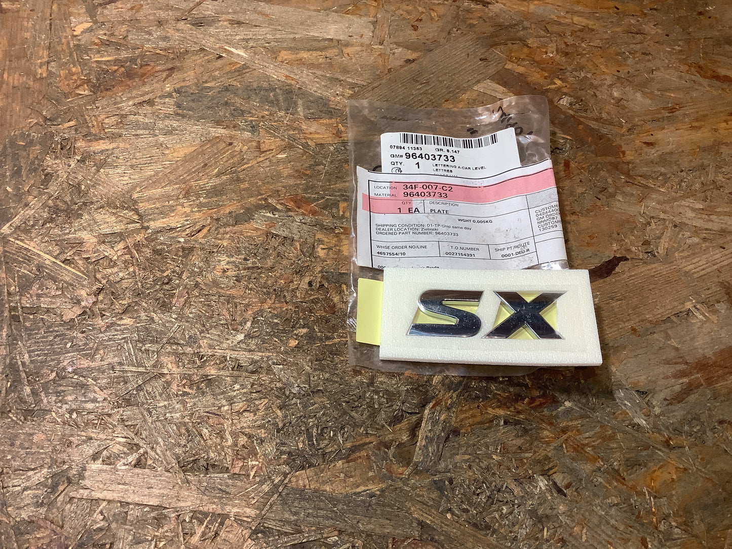 Chevrolet Emblem, Motorhaube „SX“ Original GM NEU