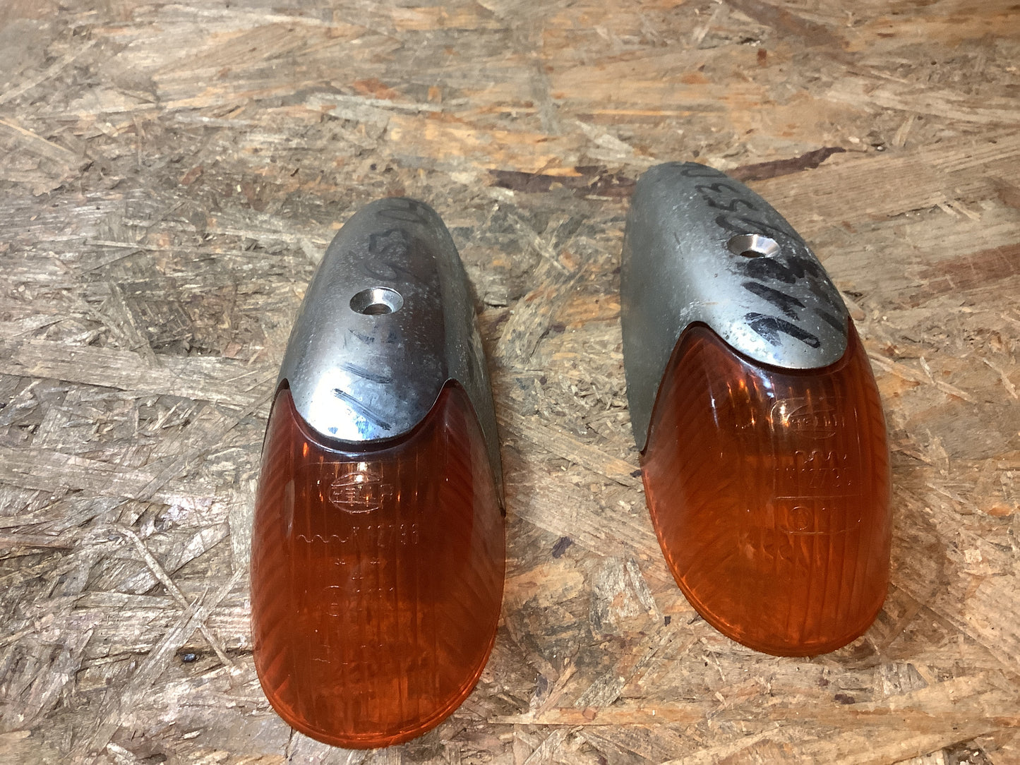 VW Käfer Blinker-Set mit Chromhaube Original Hella NEU