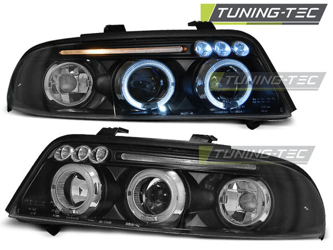 Tuning-Tec LED Angel Eyes Scheinwerfer für Audi A4 B5 Facelift 99-00 schwarz
