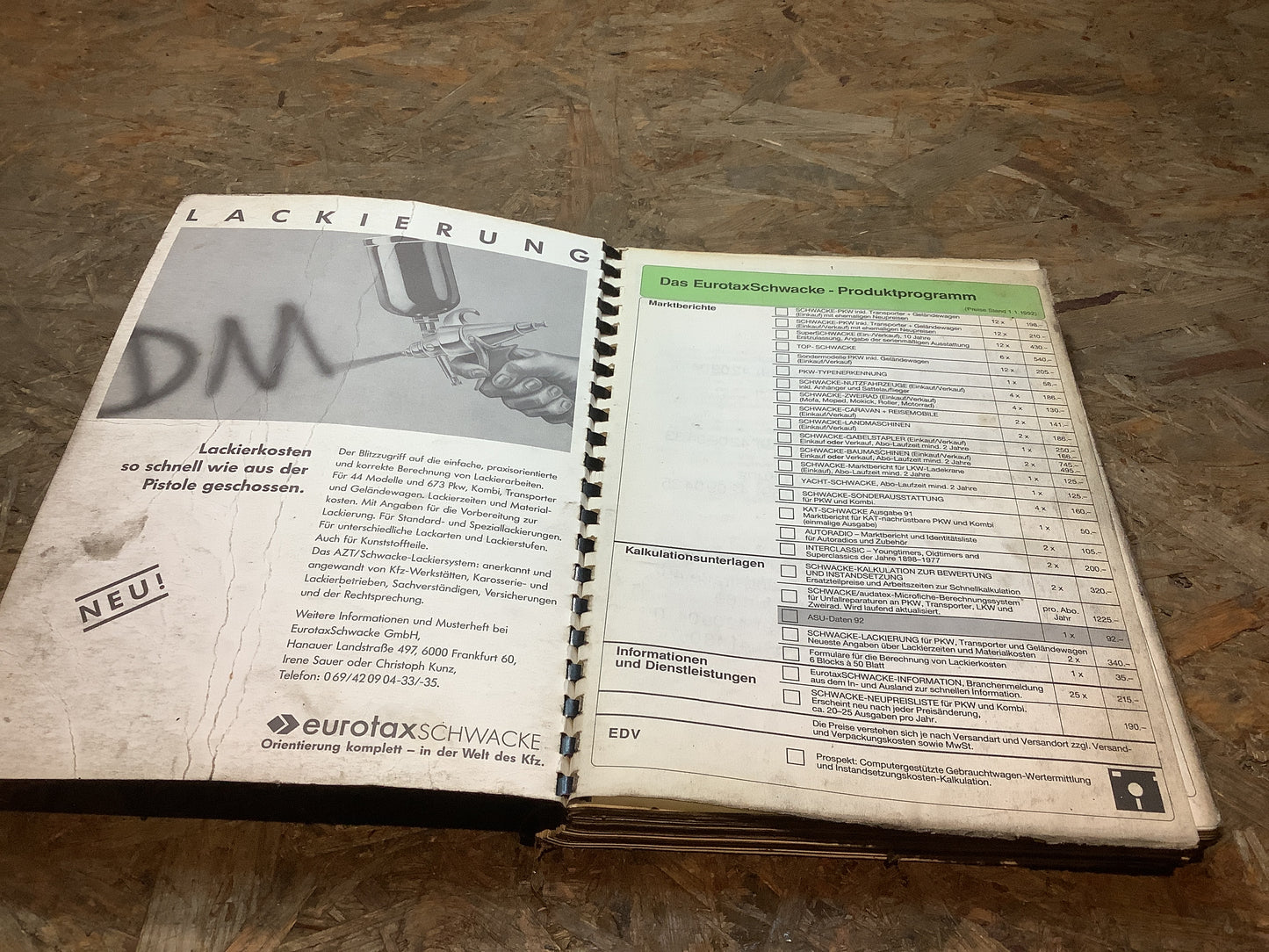 ASU-Daten aus dem Jahr 1992