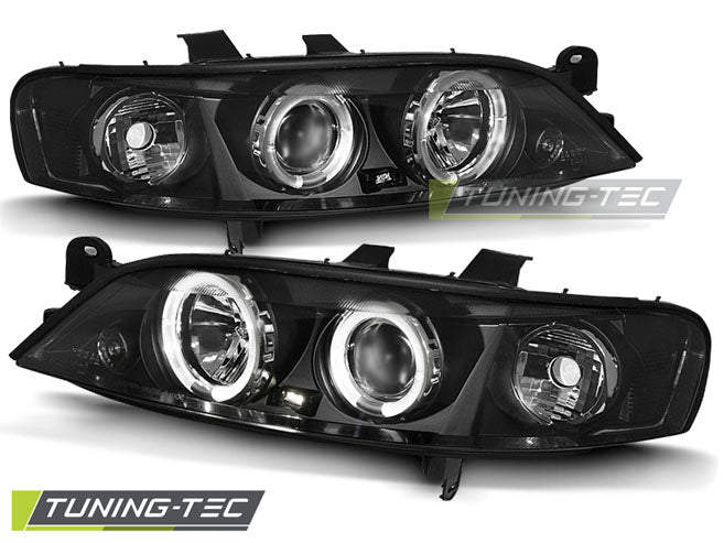 Tuning-Tec LED Angel Eyes Scheinwerfer für Opel Vectra B 95-98 schwarz