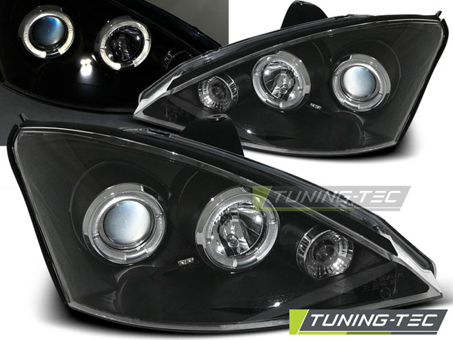 Tuning-Tec LED Angel Eyes Scheinwerfer für Ford Focus 1 98-01 schwarz