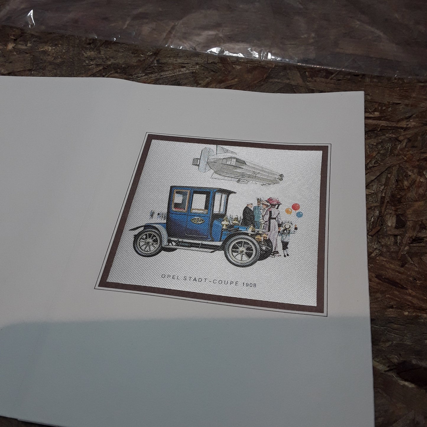 Postkarten "Opel Stadt Coupe 1908" original CP-kunststück auf Seide NEU