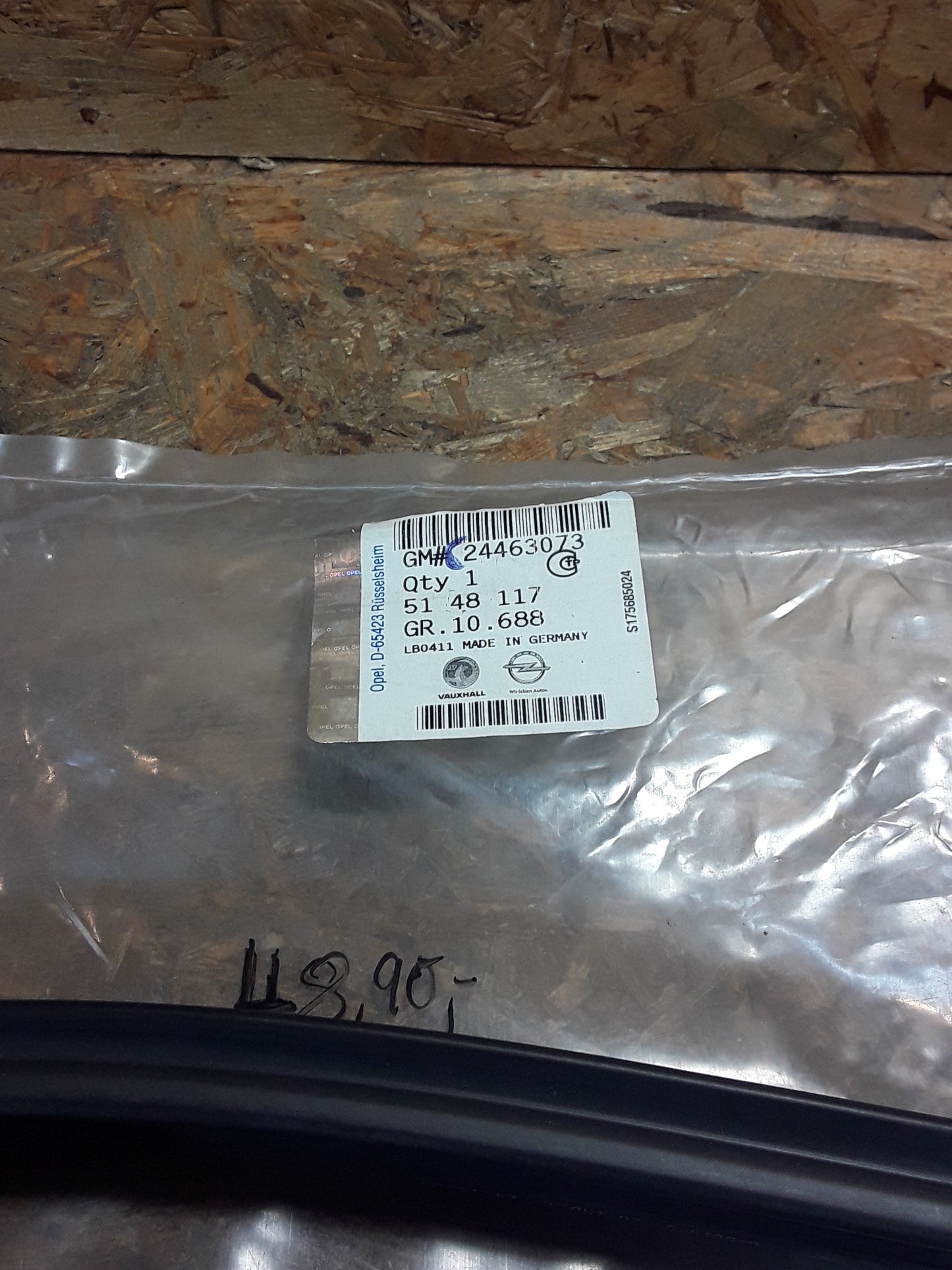 Omega B Gummiabdichtung Hintertüre links original GM NEU