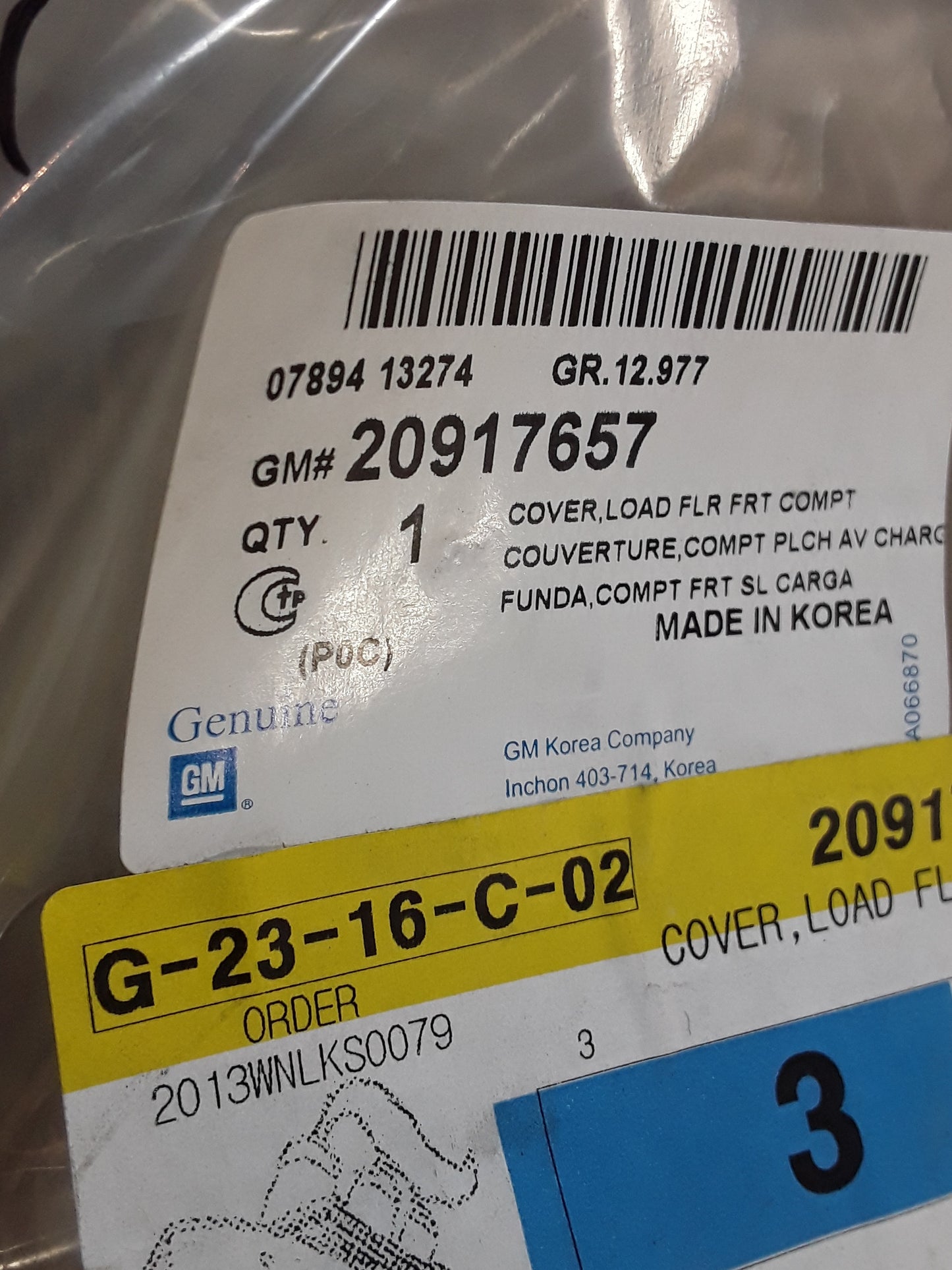 Chevrolet Captiva Kofferraummatte original GM NEU