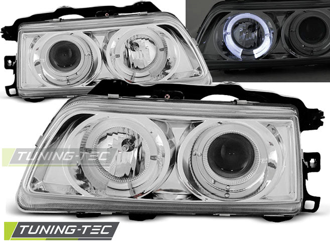 Tuning-Tec LED Angel Eyes Scheinwerfer für Honda CRX 87-89 chrom