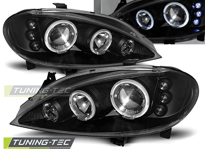 Tuning-Tec LED Angel Eyes Scheinwerfer für Renault Megane / Scenic 96-99 schwarz