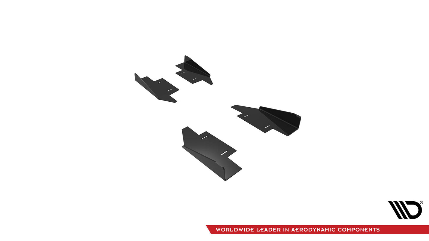 Maxton Side Flaps Audi A5 / A5 S-Line / S5 Coupe / Cabrio 8T / 8T Facelift schwarz Hochglanz