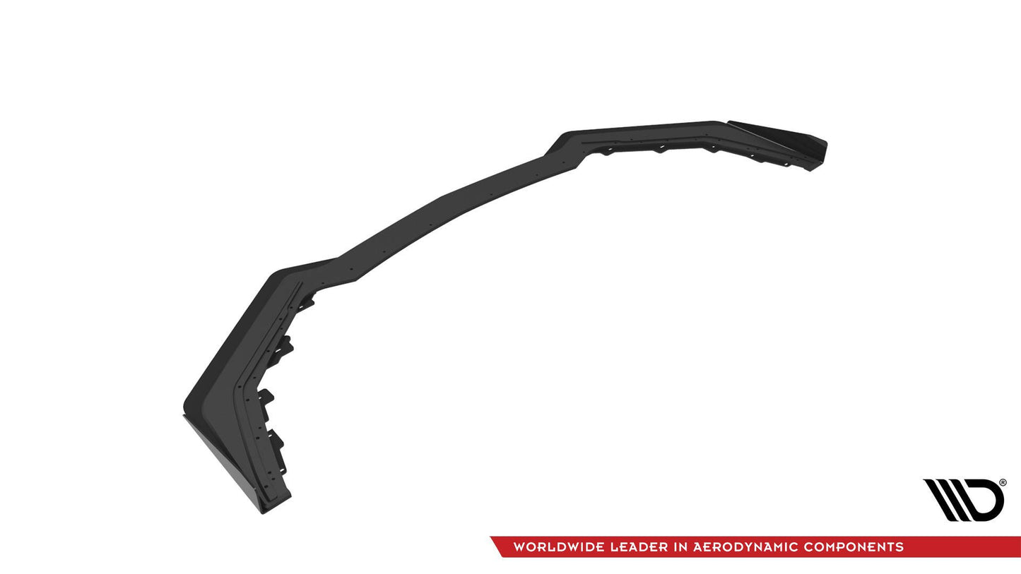 Maxton Street Pro Front Ansatz für V.1 für + Flaps Ford Mustang GT Mk6 Facelift schwarz Hochglanz