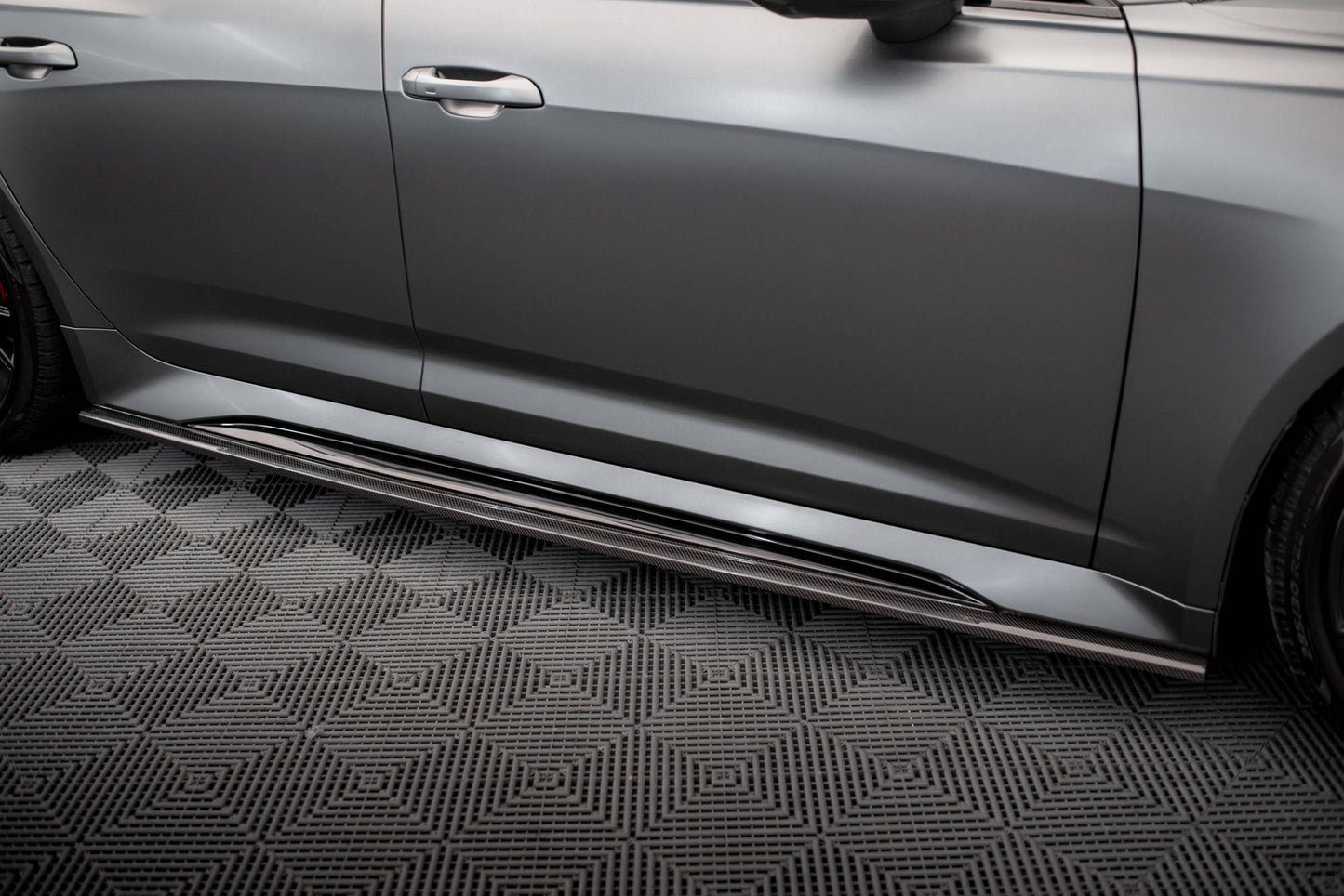 Maxton Set of Carbon Fiber Splitters Audi RS6 C8 schwarz matt
