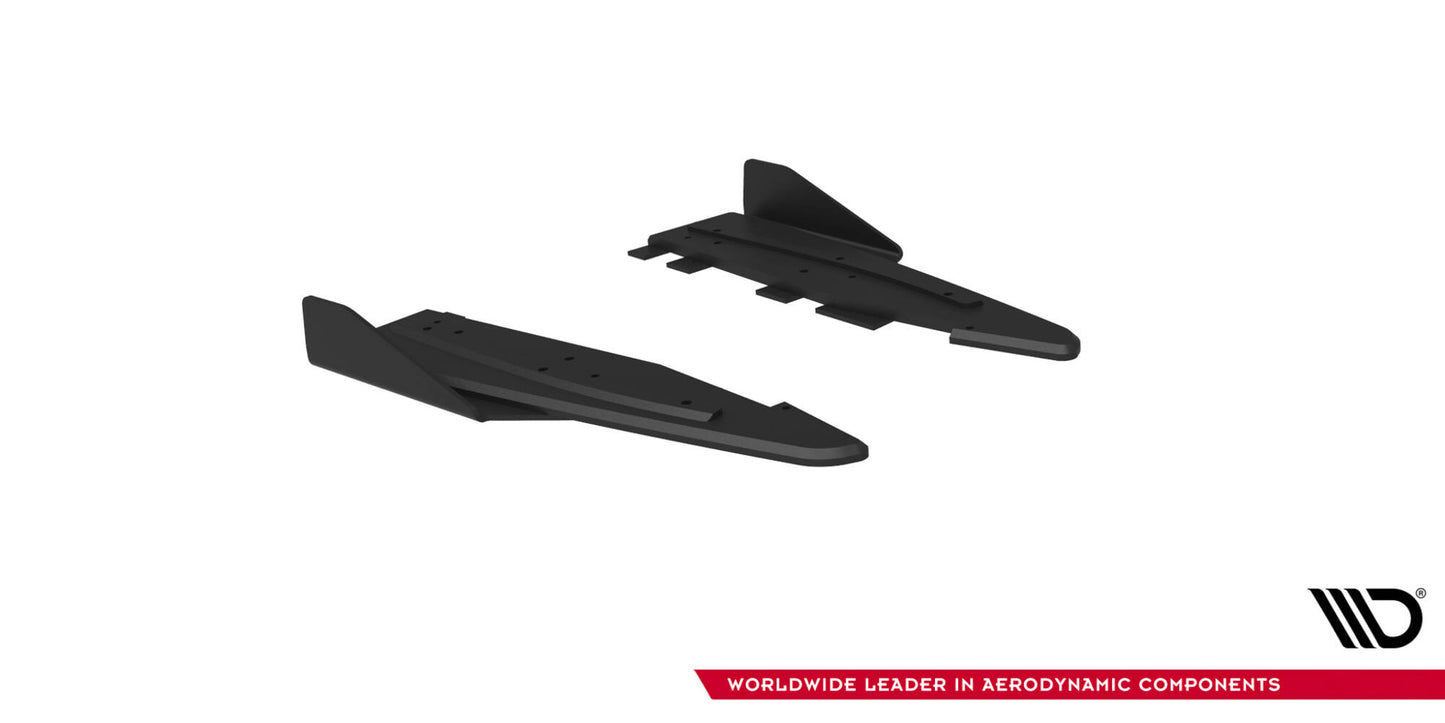 Maxton Street Pro Heck Ansatz Flaps Diffusor +Flaps für Ford Mustang GT Mk6 schwarz Hochglanz