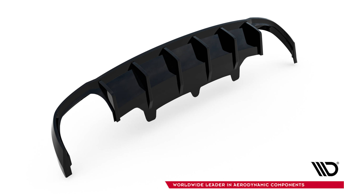 Maxton Diffusor Heck Ansatz für Audi A6 Avant C7 (Version mit Doppelauspuff auf beiden Seiten)