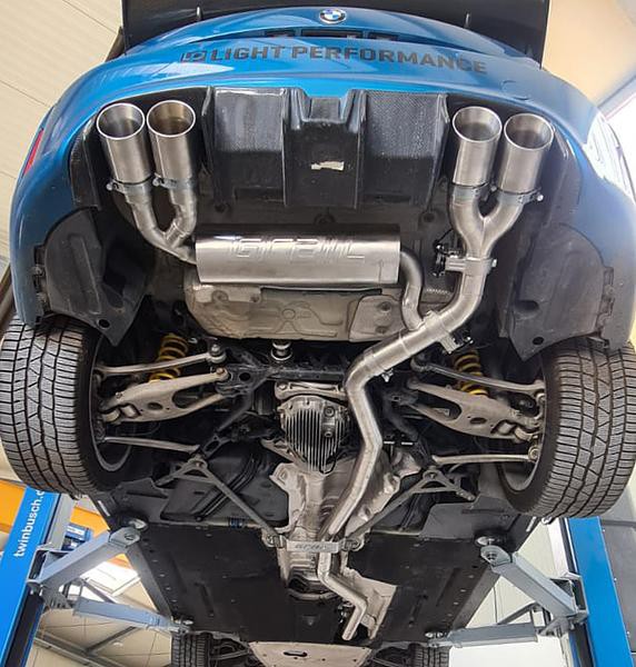 Grail Auspuffanlage BMW M2 F87 N55 3-Zoll Schwarze Endrohre ohne EWG-Steuerung
