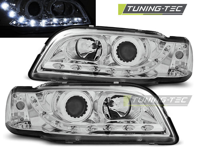 Tuning-Tec LED Tagfahrlicht Scheinwerfer für Volvo S40 / V40 96-00 chrom