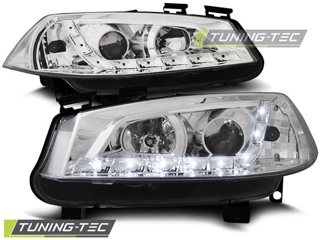 Tuning-Tec LED Tagfahrlicht Scheinwerfer für Renault Megane 2 02-05 chrom