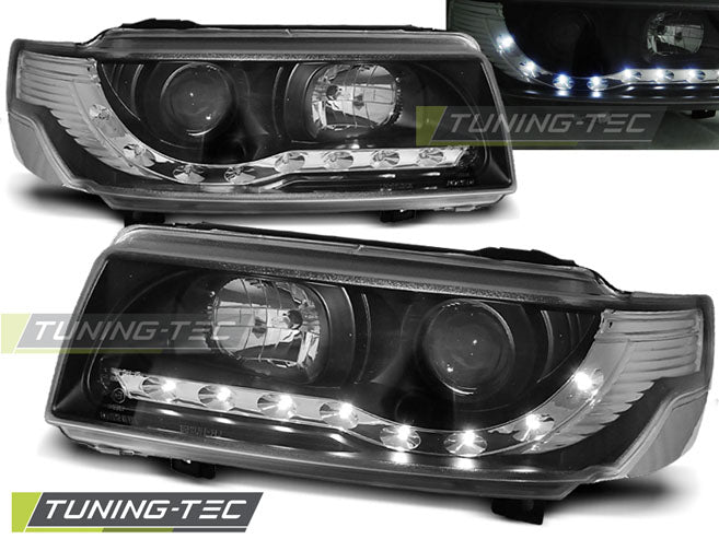 Tuning-Tec LED Tagfahrlicht Scheinwerfer für VW Passat 35i Facelift (B4) 93-97 schwarz