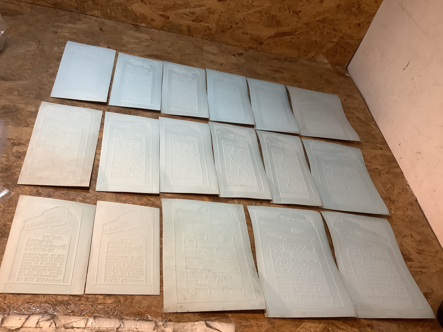 Druckplatten Konvolut verschiedene Größen und Motive NSU