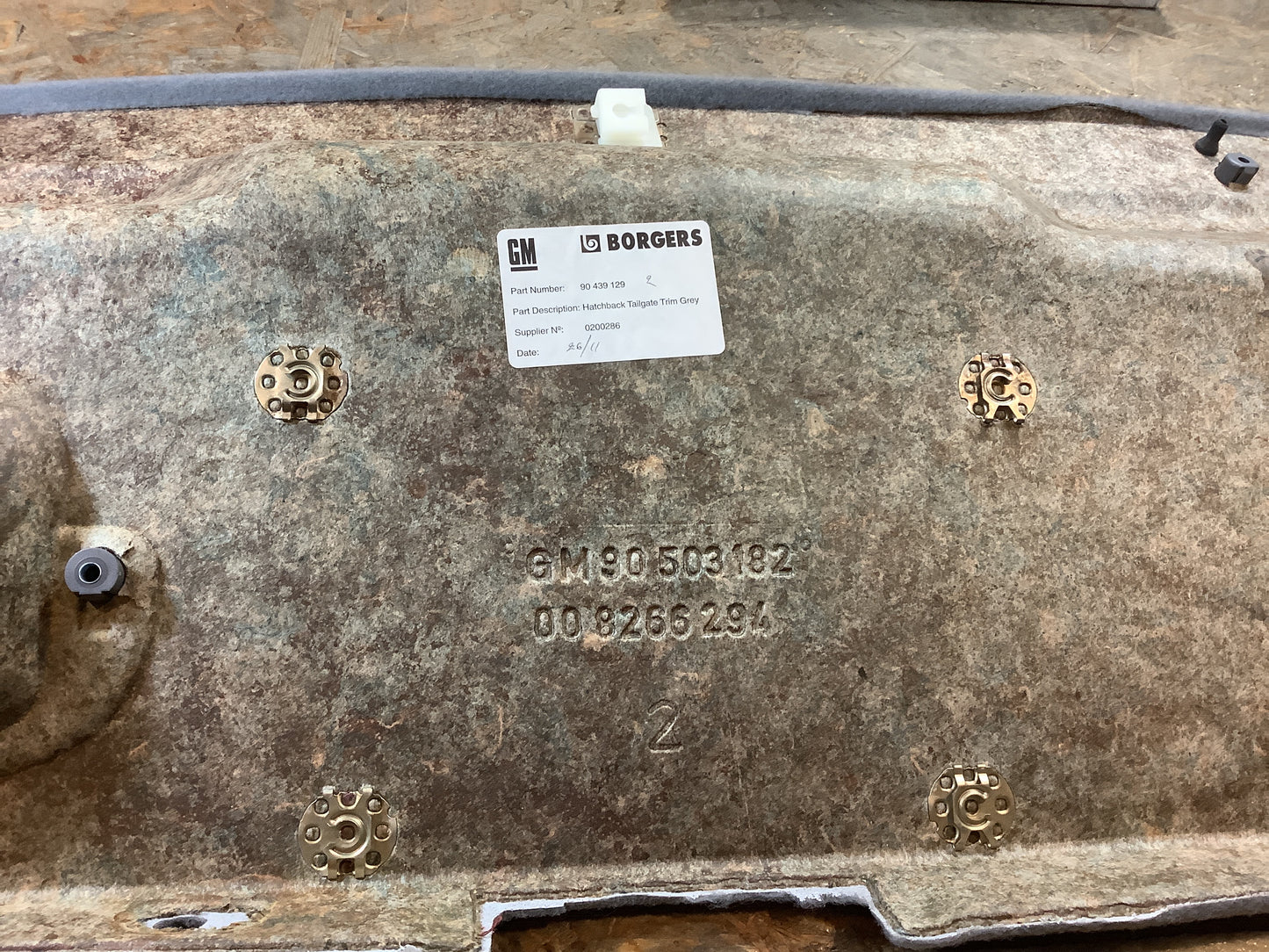 Opel Vectra B Heckklappe Schrägheck, grau Original GM NEU