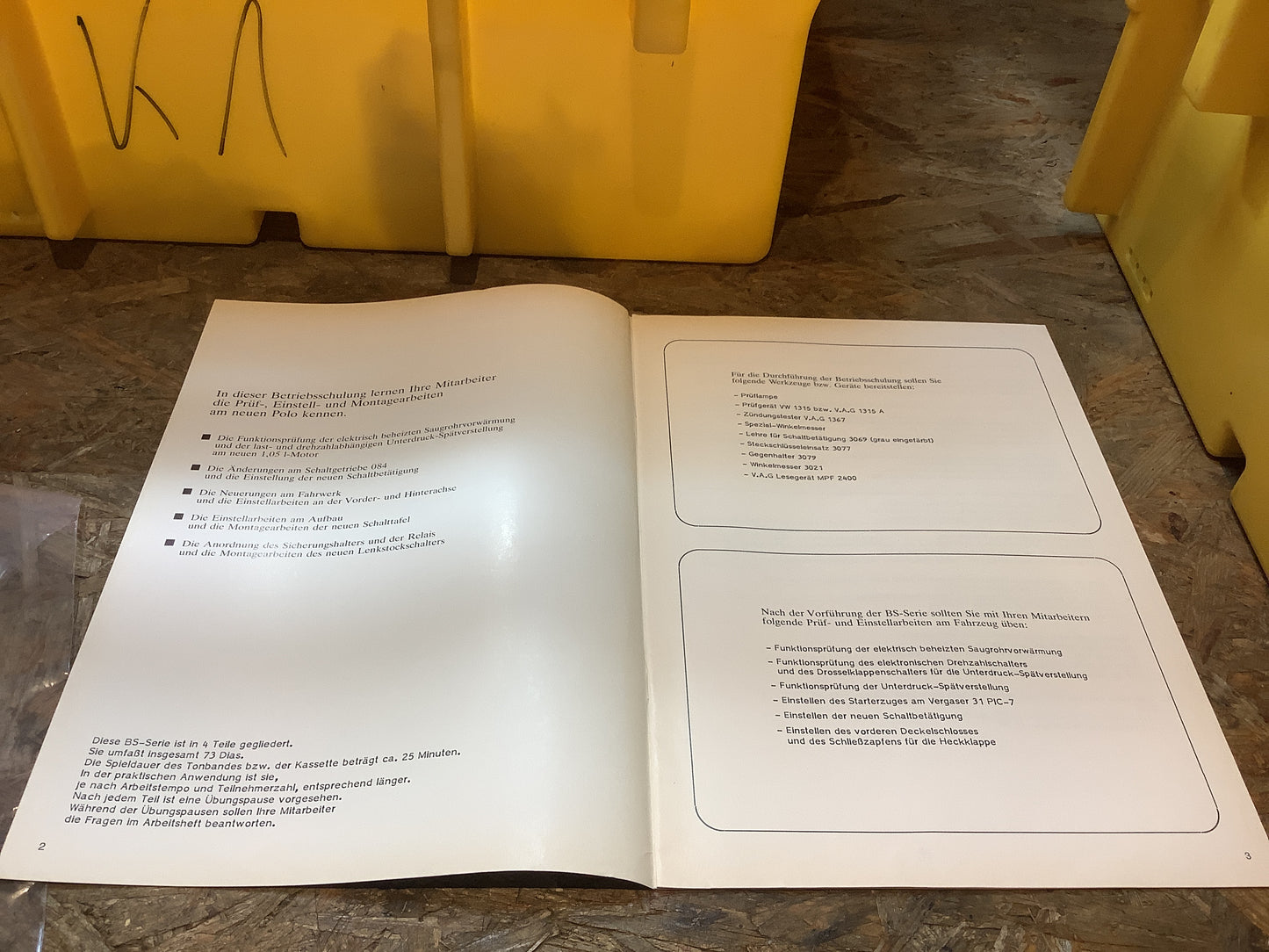 V.A.G Polo ab Modelljahr 1982 Einstell-und Montagearbeiten