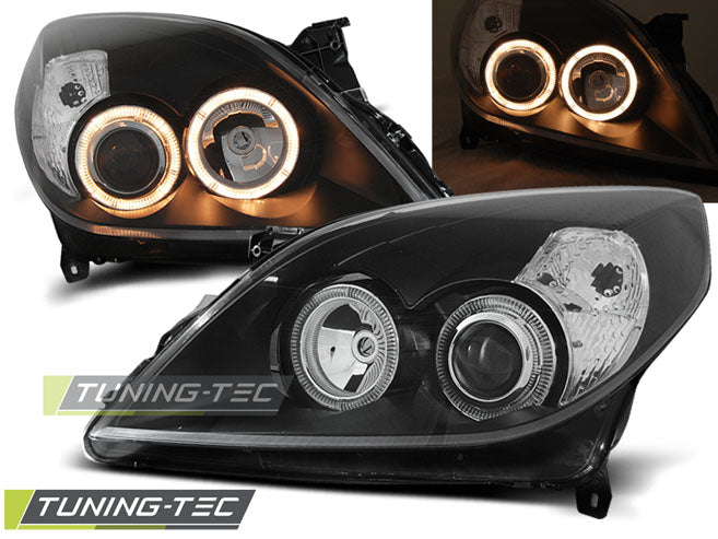 Tuning-Tec Angel Eyes Scheinwerfer für Opel Vectra C / Signum Facelift 05-08 schwarz