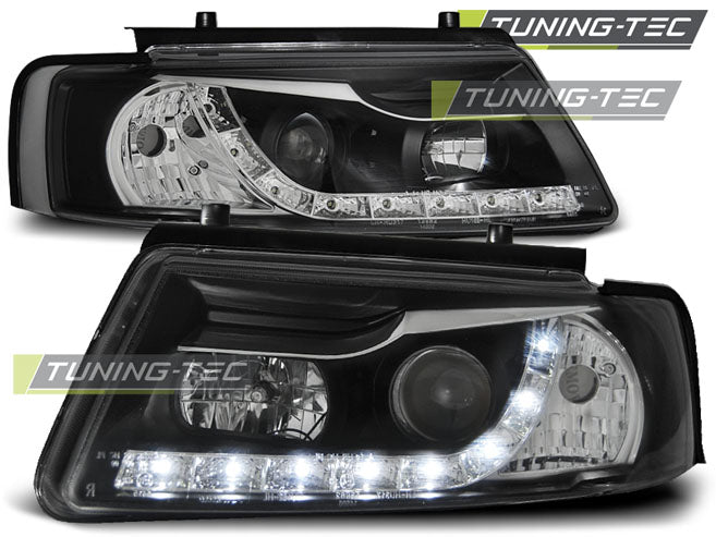 Tuning-Tec LED Tagfahrlicht Scheinwerfer für VW Passat 3B (B5) 96-00 schwarz