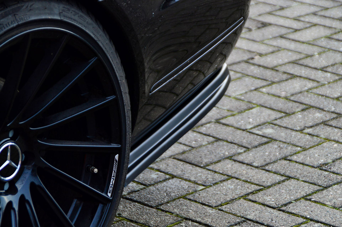 Heckansatz Seitenteile ABS Mercedes Benz S-Klasse, W221 Schwarz Matt