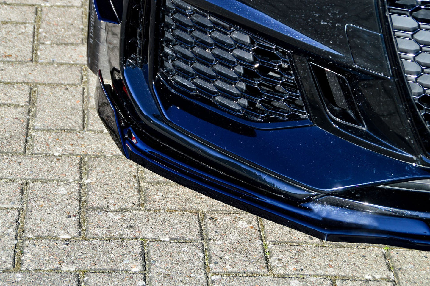 CUP Frontspoilerlippe ABS mit Seitenwing Audi RS5 B9, F5 Schwarz Glanz