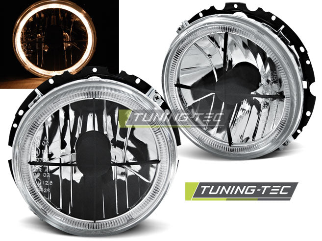Tuning-Tec Angel Eyes Scheinwerfer für VW Golf I (1) 74-83 chrom mit Fadenkreuz