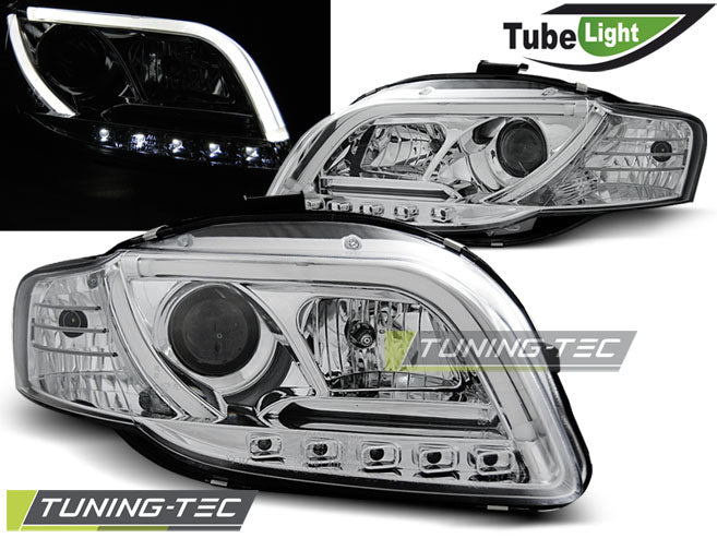 Tuning-Tec LED Tagfahrlicht Scheinwerfer für Audi A4 B7 05-08 chrom LTI
