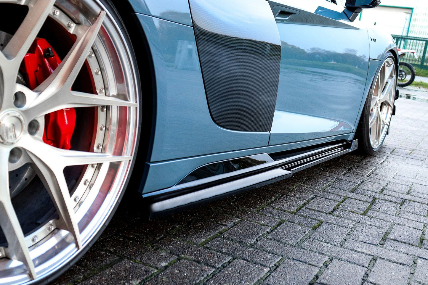 CUP Seitenschwellersatz Wing Audi R8, 4S Coupe + Roadster Schwarz Matt