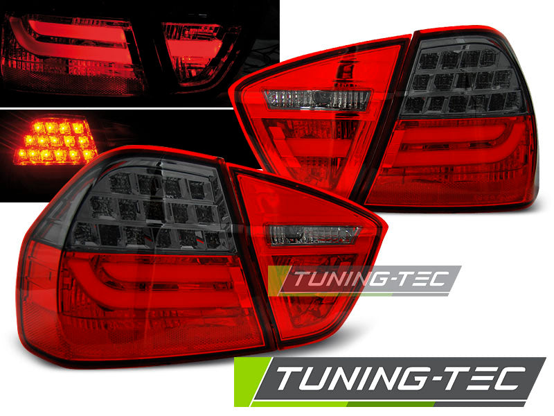 Tuning-Tec LED Lightbar Rückleuchten für BMW 3er E90 05-08 rot/rauch mit LED Blinker