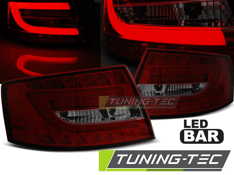 Tuning-Tec LED Lightbar Rückleuchten für Audi A6 4F (C6) 04-08 Limousine rot/rauch (6Pin)