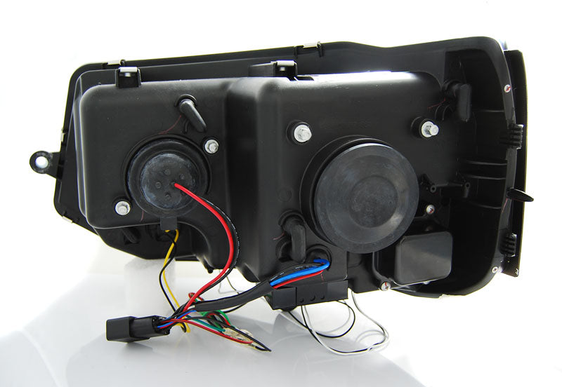 Tuning-Tec LED Tagfahrlicht Scheinwerfer für VW T5 GP (Facelift) 10-15 schwarz "All Black"