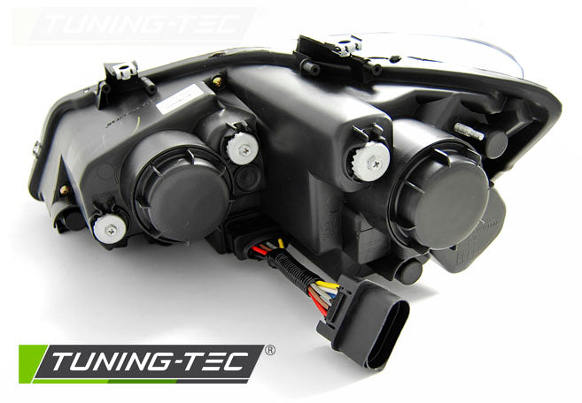 Tuning-Tec LED Tagfahrlicht Scheinwerfer für VW Polo 6R 09-14 schwarz mit dynamischem LED Blinker