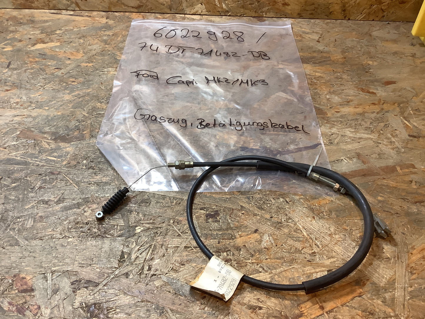 Ford Cabri MK2/MK3; Gaszug, Betätigungskabel Original Ford NEU