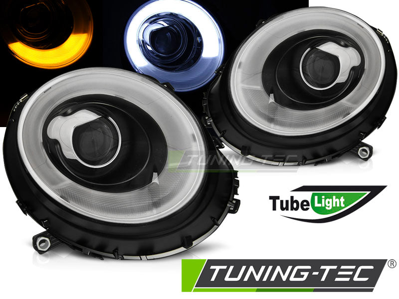 Tuning-Tec LED Tagfahrlicht Scheinwerfer für Mini Cooper R55/R56/R57 06-14 schwarz mit LED Blinker LTI