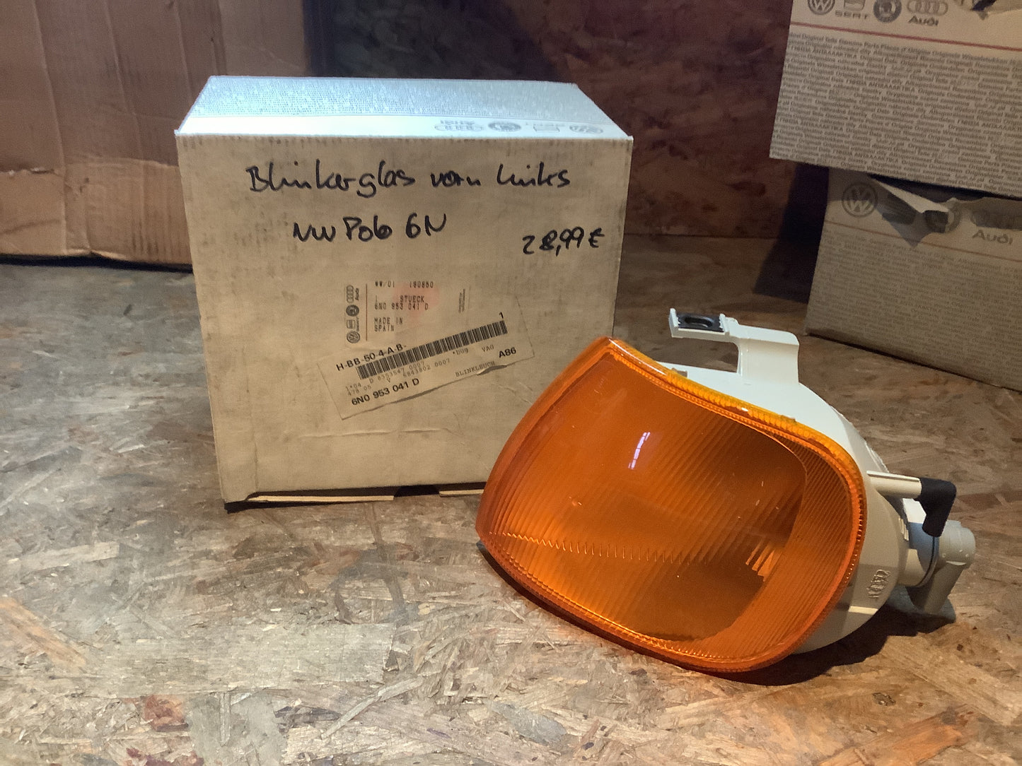 Vw Polo 6N Blinkerglas vorn links Original Genuine Parts NEU