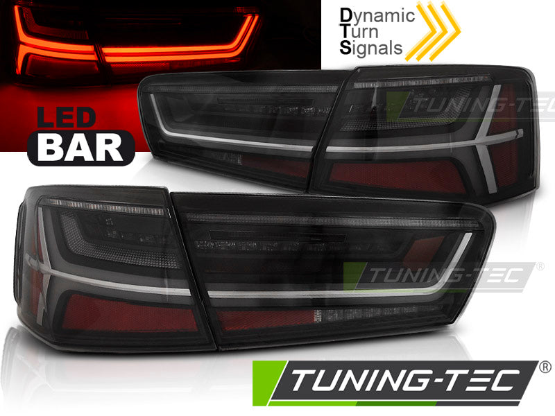 Tuning-Tec LED Lightbar Rückleuchten für Audi A6 4G (C7) Limousine 11-14 schwarz/rauch mit dynamischem Blinker