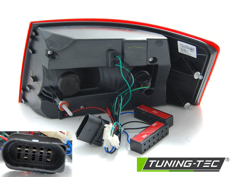 Tuning-Tec LED Lightbar Rückleuchten für Audi A6 4F (C6) 04-08 Limousine rot/rauch (7Pin)