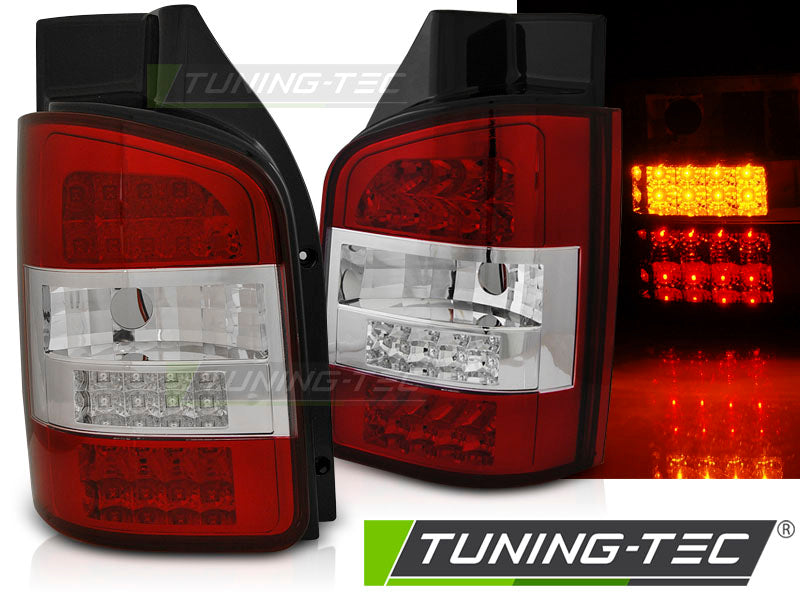 Tuning-Tec LED Rückleuchten für VW T5 03-09 rot/klar (Doppeltürer)