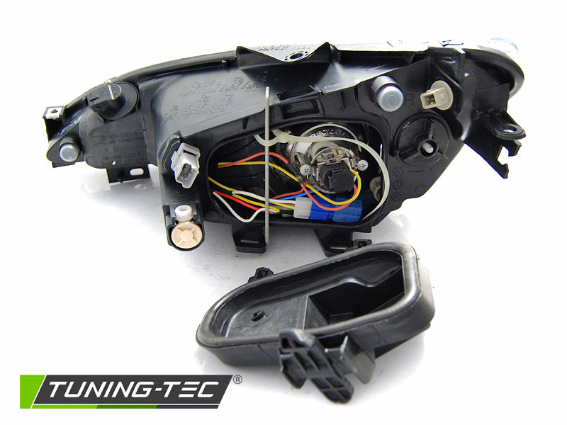 Tuning-Tec LED Angel Eyes Scheinwerfer für Peugeot 206 02-14 schwarz mit LED Blinker