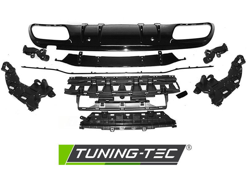 Tuning-Tec Diffusor schwarz Glanz für Mercedes-Benz C-Klasse W205 Lim./T-Modell ab 2018