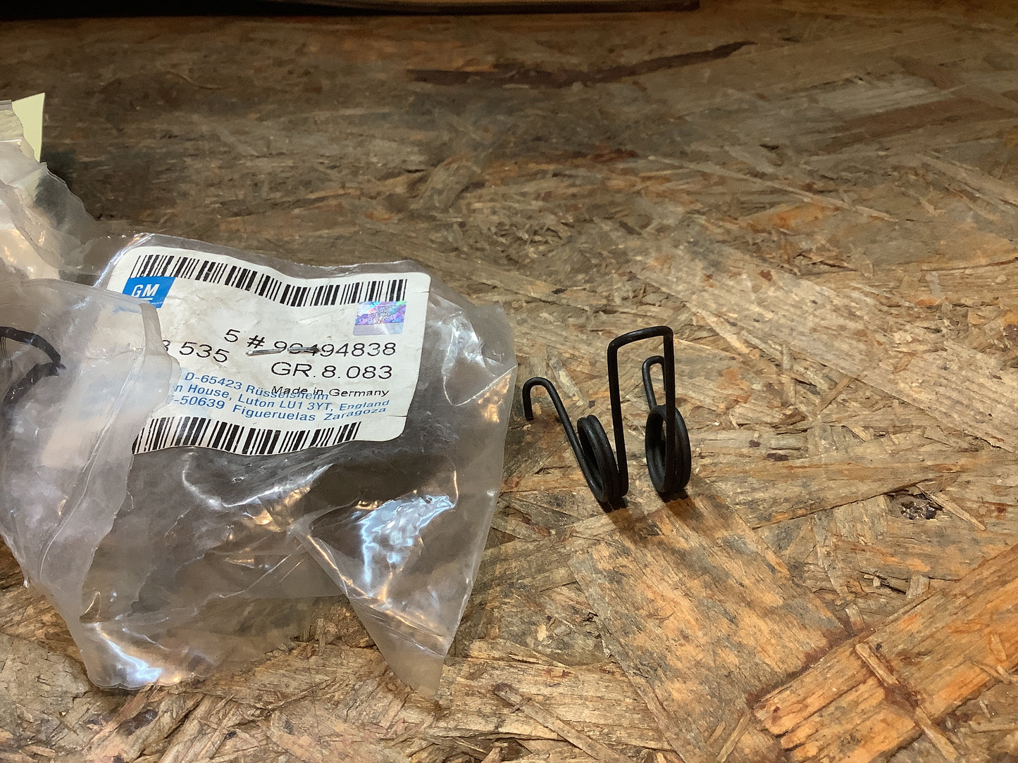 Opel Corsa C Feder Verrieglung Motorhaube Original GM NEU