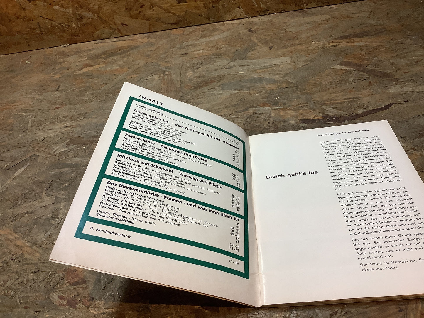 Betriebsanleitung und Kundendienstheft NSU Prinz 4L