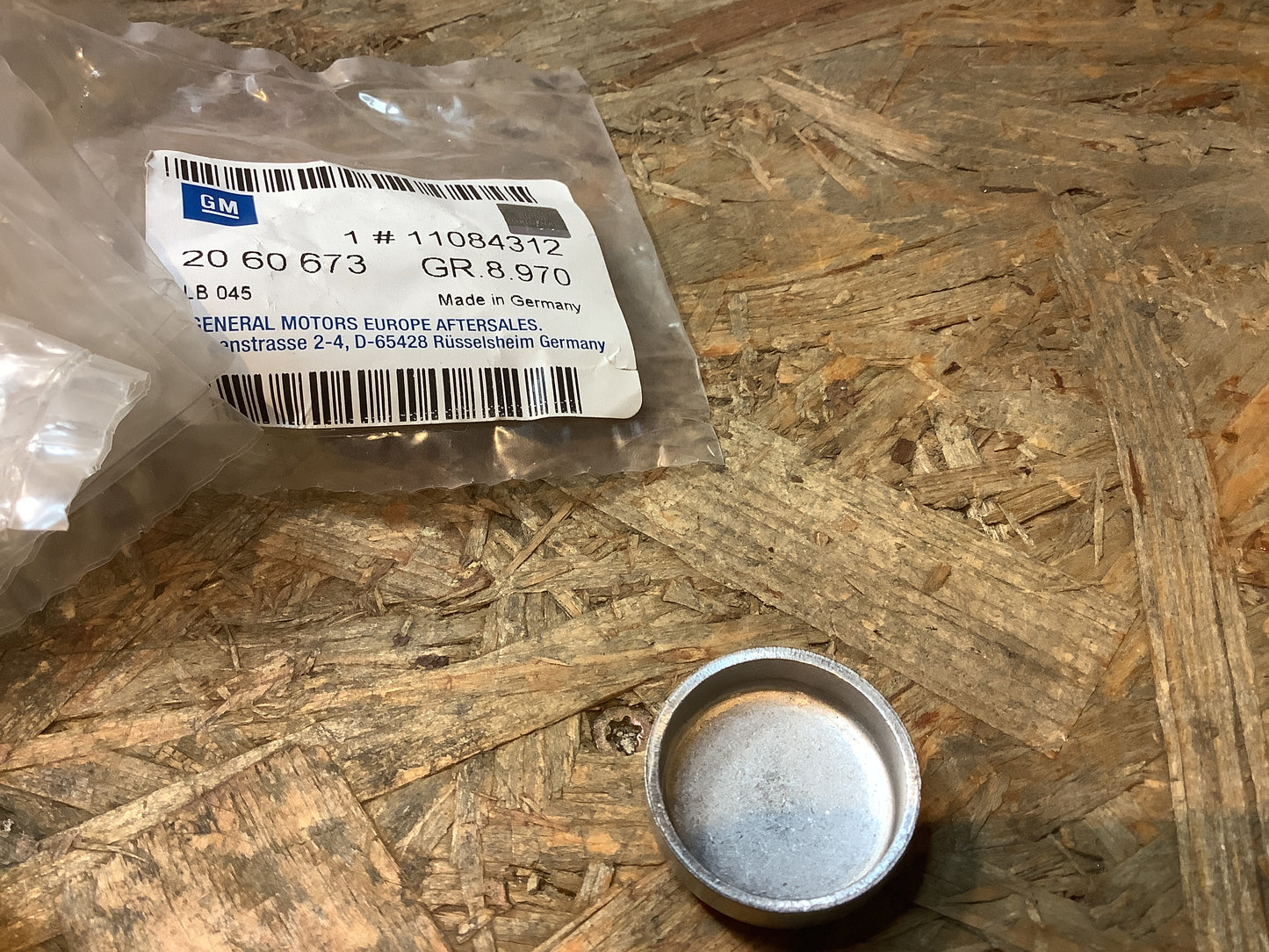 Opel Ascona C, Astra F, Corsa B Verschlussstopfen Original GM NEU