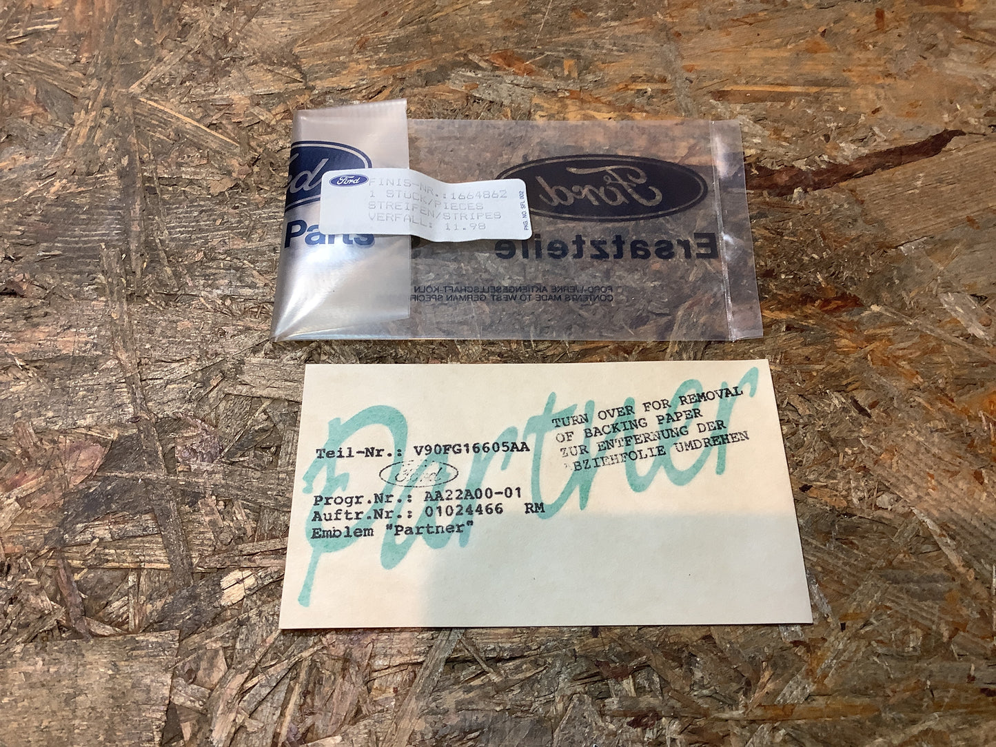 Aufkleber „Partner“ Grün Original Ford NEU