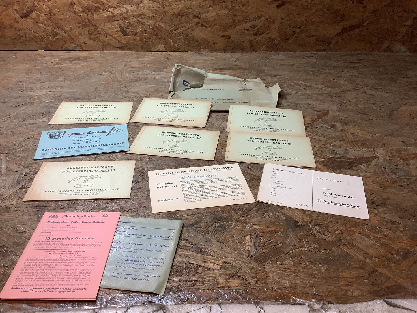 Kundendienstkarten Konvolut