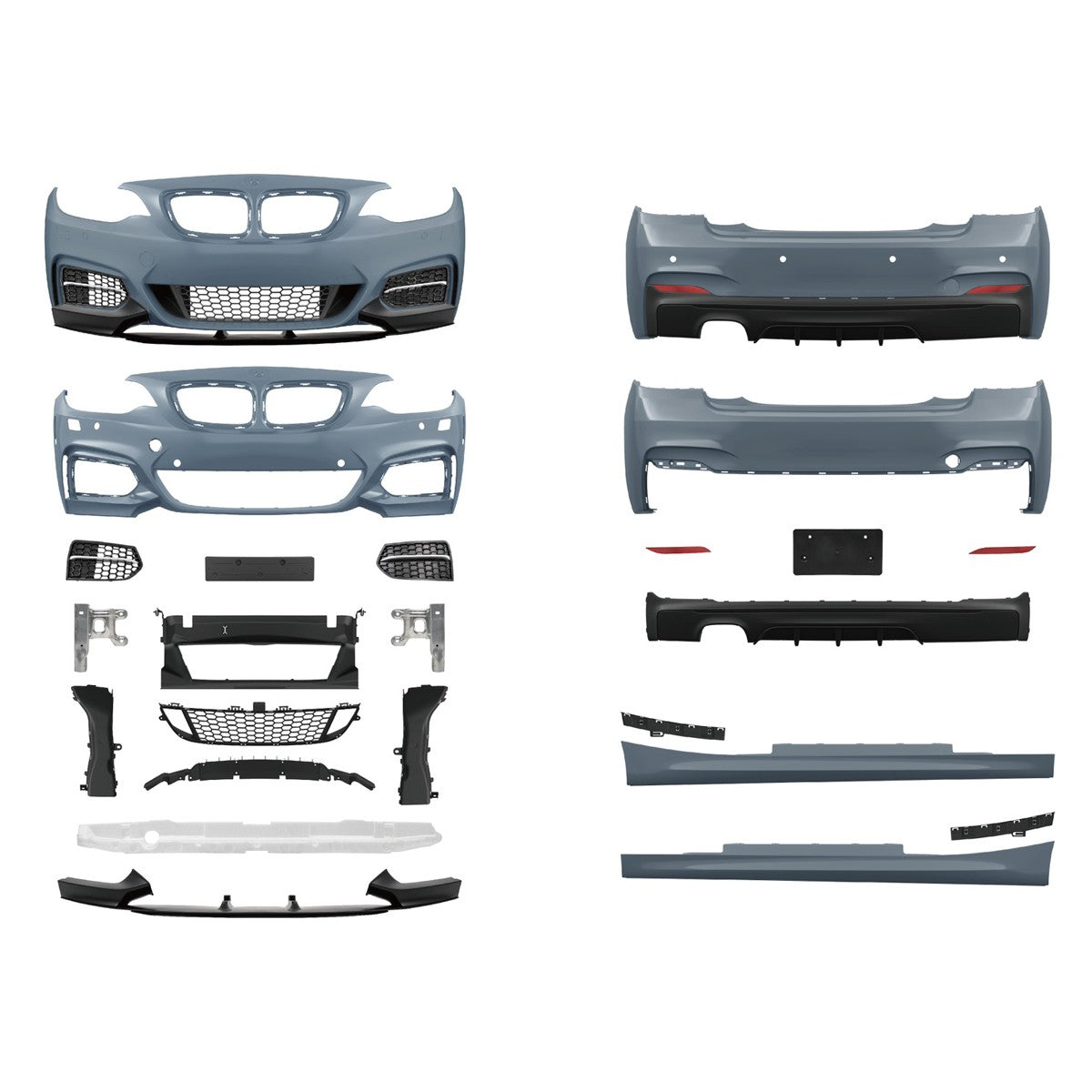 Sport Bodykit Stoßstangen-Set PDC SRA passend für BMW 2er F22 F23 2012-2020